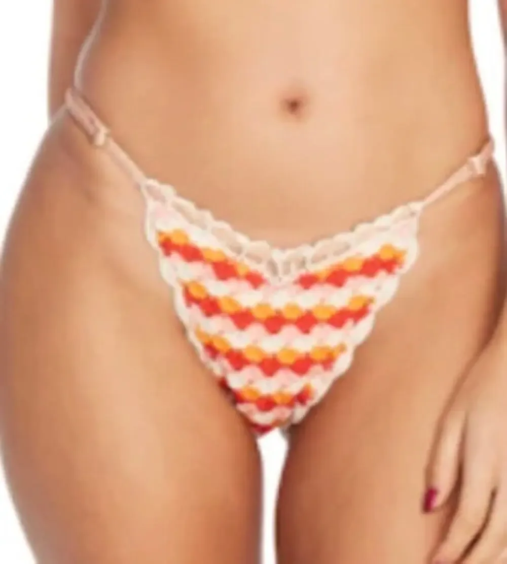 Capittana Melissa Orange Crochet Bikini Bottom M NWT